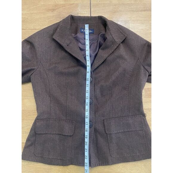 Brooks Brothers Italy Brown Blazer Jacket 8 Cashmere Wool - Picture 4 of 6